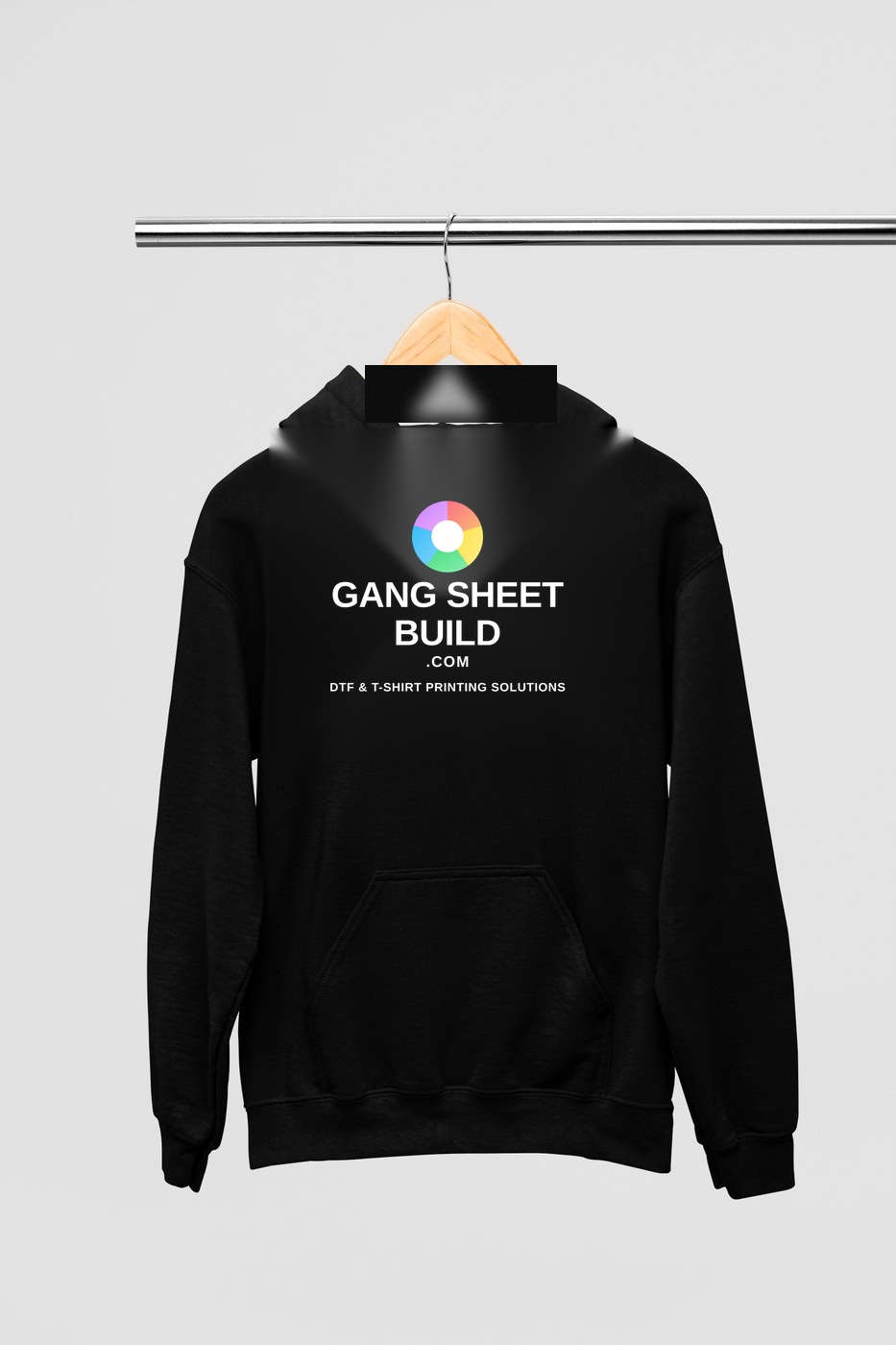 Custom Adult Hoodie — Black